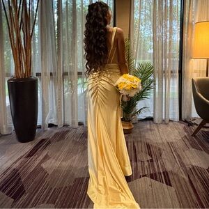 Yellow prom dress